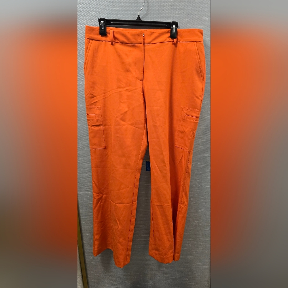 DKNY Bright Orange Cargo Pants